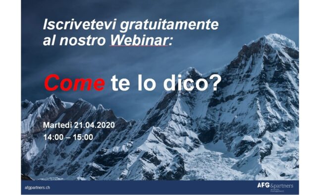 Webinar gratuito Come te lo dico Comunicare in modo intelligente2